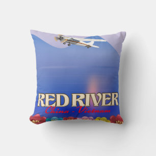 Rode Rivier Cambodja Vakantieposter Kussen