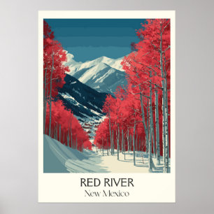 Rode Rivier New Mexico Winterrit Poster