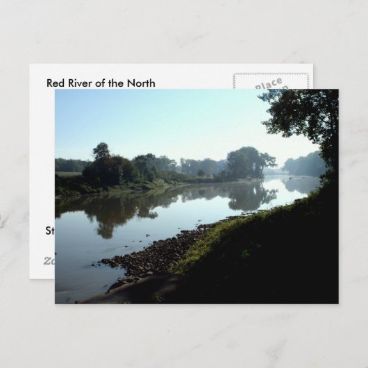 Rode rivier van het noorden briefkaart (Voorkant / Achterkant)