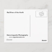 Rode rivier van het noorden briefkaart (Achterkant)