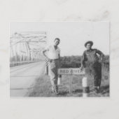 Rode rivierbrug briefkaart (Voorkant)