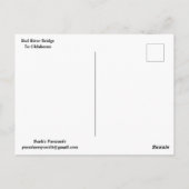 Rode rivierbrug naar Oklahoma Briefkaart (Achterkant)