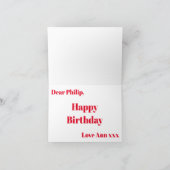 Rode Road Fietser Verjaardag Kaart (Binnen)