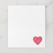 Rode robijn hart waterverf kunst gast plaats kaart plaatskaartje (Buitenkant ongevouwen)