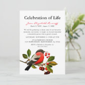 Rode Robin | Lente Vogel Levensviering Kaart (Staand voorkant)