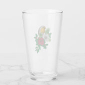 Rode robin op kerstversiering glas (Achterkant)