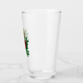 Rode robin op kerstversiering glas (Links)