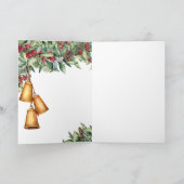 Rode robin, Poinsettia, pijnhout, heilige kerst Feestdagen Kaart (Binnen)