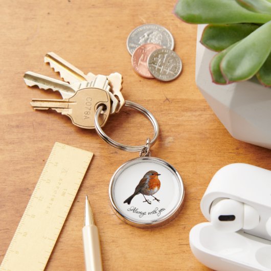 Rode Robin Sleutelhanger \ Ketting (Bureau)