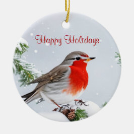 Rode Robin Vakantie Kerstmis Ornament