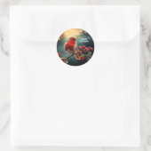 Rode Robin Vakantie Sticker (Tas)
