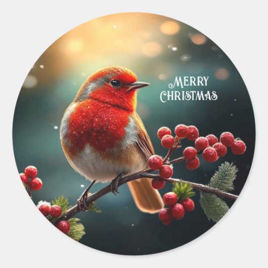 Rode Robin Vakantie Sticker (Voorkant)