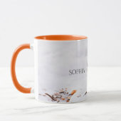 Rode Robin vogel sneeuw naam Mok (Links)