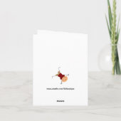 Rode robot persoonlijke visitekaartje voor kindere bedankkaart (Achterkant)