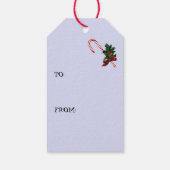 Rode Robot Santa In Ruimte Bijpassende Kerstmis Cadeaulabel (Achterkant)