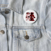 rode robots knop ronde button 5,7 cm (In situ)