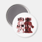 Rode robots magneten (Voorkant / Achterkant)