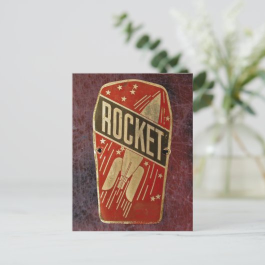 RODE ROCKET. BRIEFKAART (Staand voorkant)