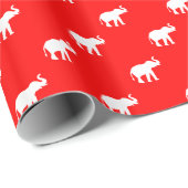 Rode rode olifant patroon cadeaupapier (Rol Hoek)