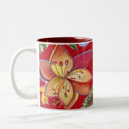 Rode rode orchidee Mok (Links)
