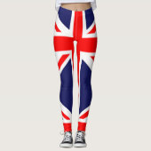 rode rode rode blauwe unie britse britse vlag brit leggings (Voorkant)