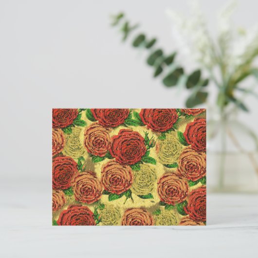   rode rode rode rode rode rode roodbehangselpapie briefkaart (Staand voorkant)