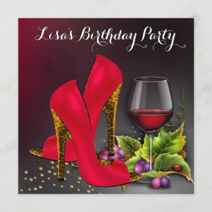 Rode rode rode wijn op hoog niveau, geboortedag kaart