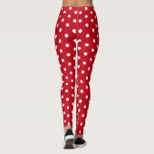  rode rode rode witte poolpunts Mode Leggings (Achterkant)