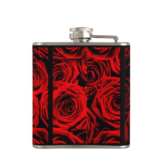 Rode Rode Rozen Heupfles (Achterkant)