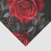 Rode Rode Rozen Schedel – Decoupage Papier (Detail)