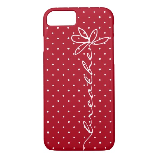 rode rode stippen met witte poka Case-Mate iPhone case (Achterkant)