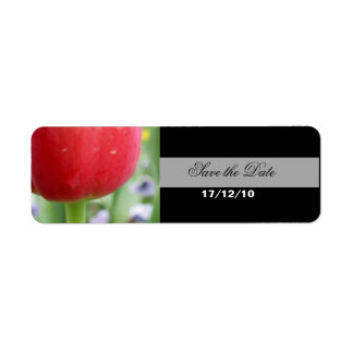 Rode Rode Tulp Etiket