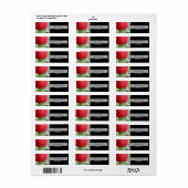 Rode Rode Tulp Etiket (Full Sheet)