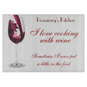 Rode rode wijn snijvlak snijplank (Voorkant)