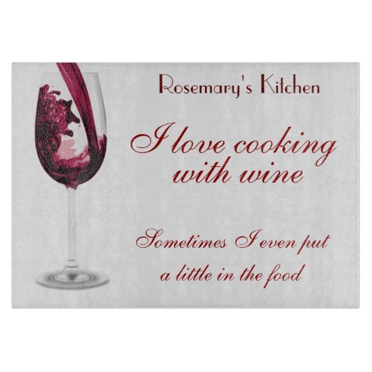 Rode rode wijn snijvlak snijplank (Voorkant)