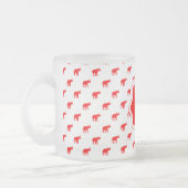 Rode rode witte polkadot olifant matglas koffiemok (Links)