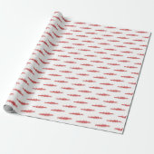 Rode Roeiers Roeiers Bemanning Team Watersport Cadeaupapier (Uitgerold)