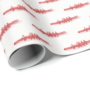 Rode Roeiers Roeiers Bemanning Team Watersport Cadeaupapier