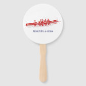 Rode Roeiers Roeiers Bemanning Team Watersport Handwaaier (Voorkant)
