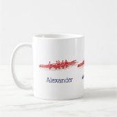 Rode Roeiers Roeiers Bemanning Team Watersport Koffiemok (Links)