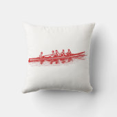 Rode Roeiers Roeiers Bemanning Team Watersport Kussen (Achterkant)