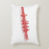 Rode roeiroeiers, team watersport accent kussen (Voorkant(Verticaal))