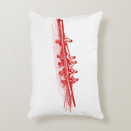 Rode roeiroeiers, team watersport accent kussen (Voorkant(Verticaal))