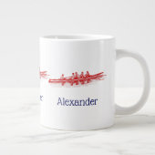 Rode roeiroeiers, team watersport grote koffiekop (Rechts)