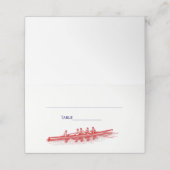 Rode roeiroeiers, team watersport plaatskaartje (Buitenkant ongevouwen)