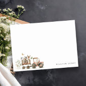 Rode Roest Boerderij Dieren Tractor Kinderen Verja Notitiekaartje