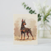 Rode Roest Bruine Dobermann Pinscher Hond (Staand voorkant)