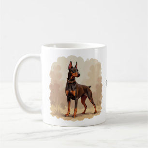Rode Roest Bruine Dobermann Pinscher Hond Koffiemok