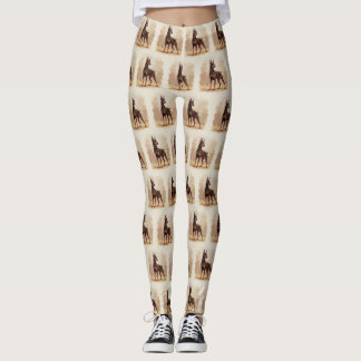 Rode Roest Bruine Dobermann Pinscher Hond Leggings