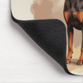 Rode Roest Bruine Dobermann Pinscher Hond Muismat (Hoek)